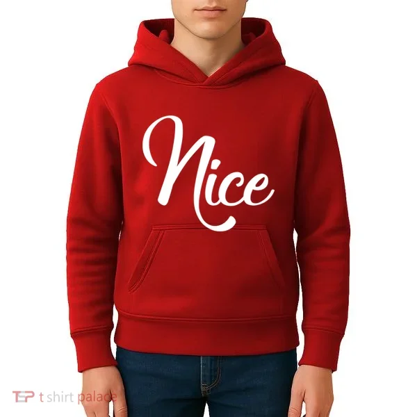 Nice Christmas Couples Naughty and Nice Kids Hoodie