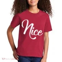 Nice Christmas Couples Naughty and Nice Kids T-Shirt thumb 2