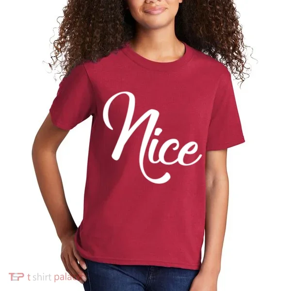 Nice Christmas Couples Naughty and Nice Kids T-Shirt