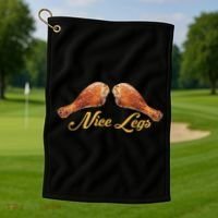 Nice Legs Funny Thanksgiving Turkey Golf Towel thumb 1