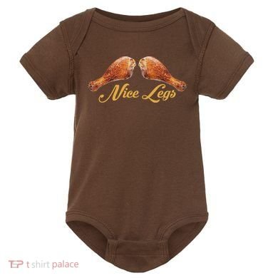 Nice Legs Funny Thanksgiving Turkey Baby Bodysuit