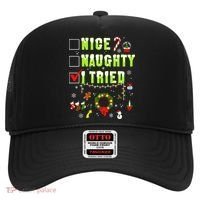 Nice Naughty I Tried Funny Christmas Checklist  Hat thumb 0