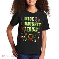 Nice Naughty I Tried Funny Christmas Checklist  Kids T-Shirt thumb 2