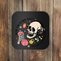 Now Im Down Bad Funny Skeleton Workout Gymer Coaster thumb 0