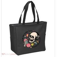 Now Im Down Bad Funny Skeleton Workout Gymer Tote Bag thumb 2