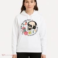 Now Im Down Bad Funny Skeleton Workout Gymer Hoodie thumb 5