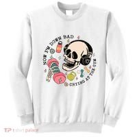 Now Im Down Bad Funny Skeleton Workout Gymer Sweatshirt thumb 0