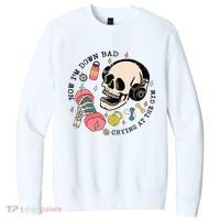 Now Im Down Bad Funny Skeleton Workout Gymer V.I.T. Fleece Crew Sweatshirt thumb 0