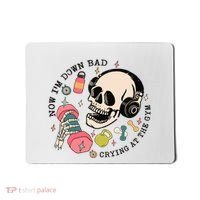 Now Im Down Bad Funny Skeleton Workout Gymer Mousepad thumb 0