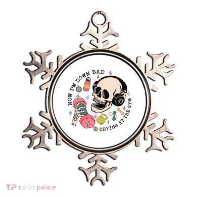 Now Im Down Bad Funny Skeleton Workout Gymer Ornament