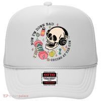Now Im Down Bad Funny Skeleton Workout Gymer Hat thumb 0