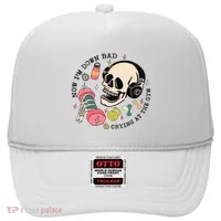 Now Im Down Bad Funny Skeleton Workout Gymer Hat thumb 0