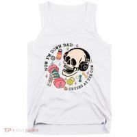 Now Im Down Bad Funny Skeleton Workout Gymer Tank Top thumb 0
