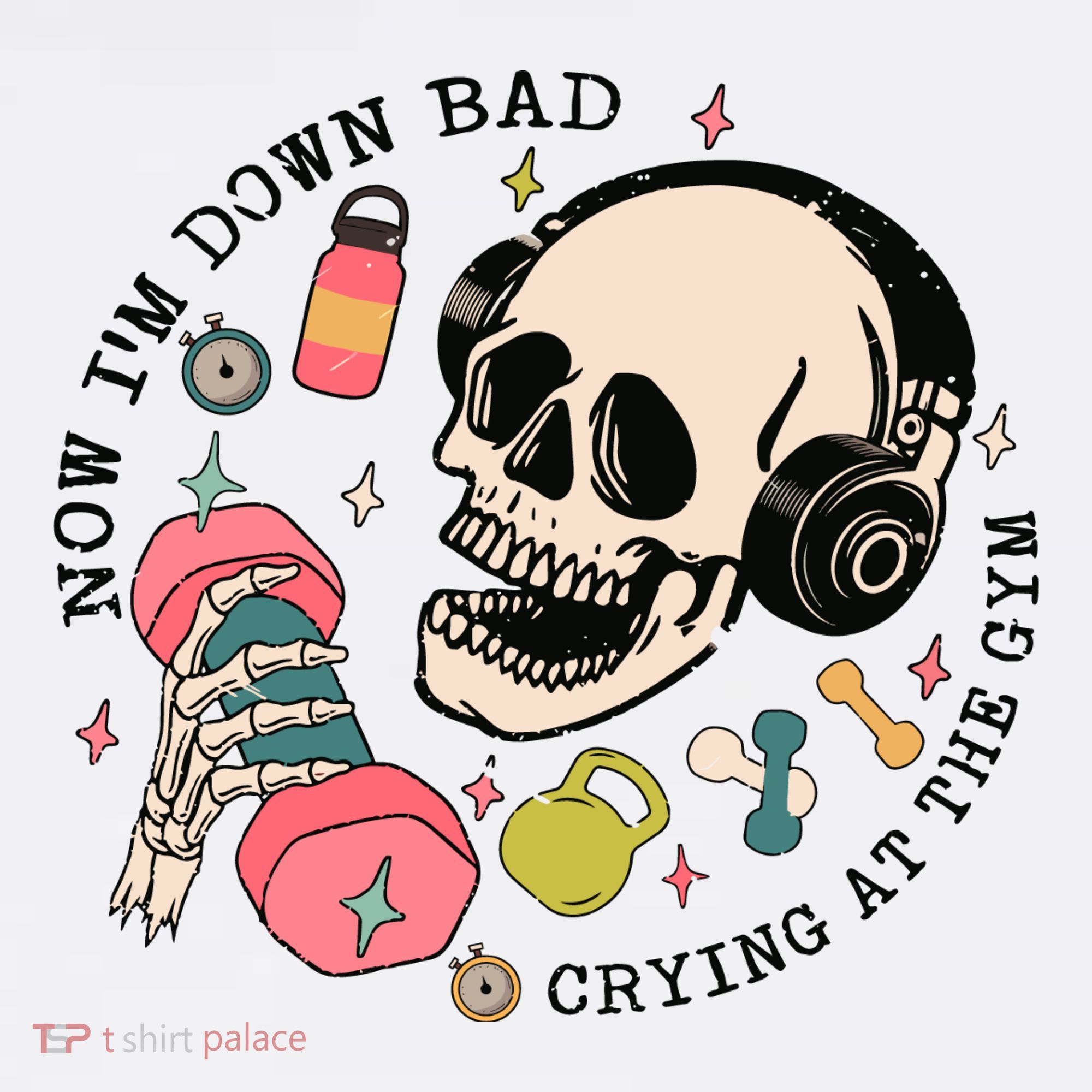 Now Im Down Bad Funny Skeleton Workout Gymer Visor