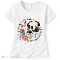 Now Im Down Bad Funny Skeleton Workout Gymer Women's T-Shirt thumb 0