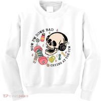 Now Im Down Bad Funny Skeleton Workout Gymer Kids Sweatshirt thumb 0