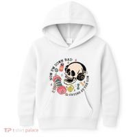 Now Im Down Bad Funny Skeleton Workout Gymer Kids Hoodie thumb 0