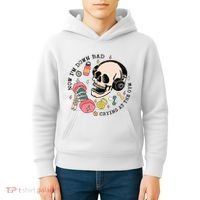 Now Im Down Bad Funny Skeleton Workout Gymer Kids Hoodie thumb 4