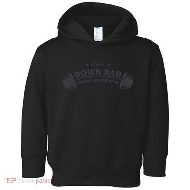 Now Im Down Bad Crying At The Gym Ttpd Album Toddler Hoodie