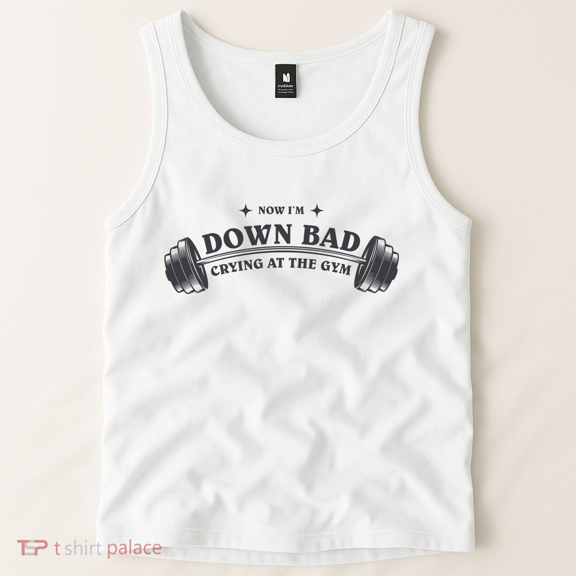 Now Im Down Bad Crying At The Gym Ttpd Album Tank Top