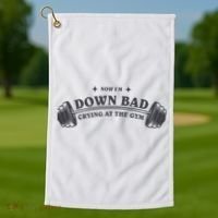Now Im Down Bad Crying At The Gym Ttpd Album Golf Towel thumb 1