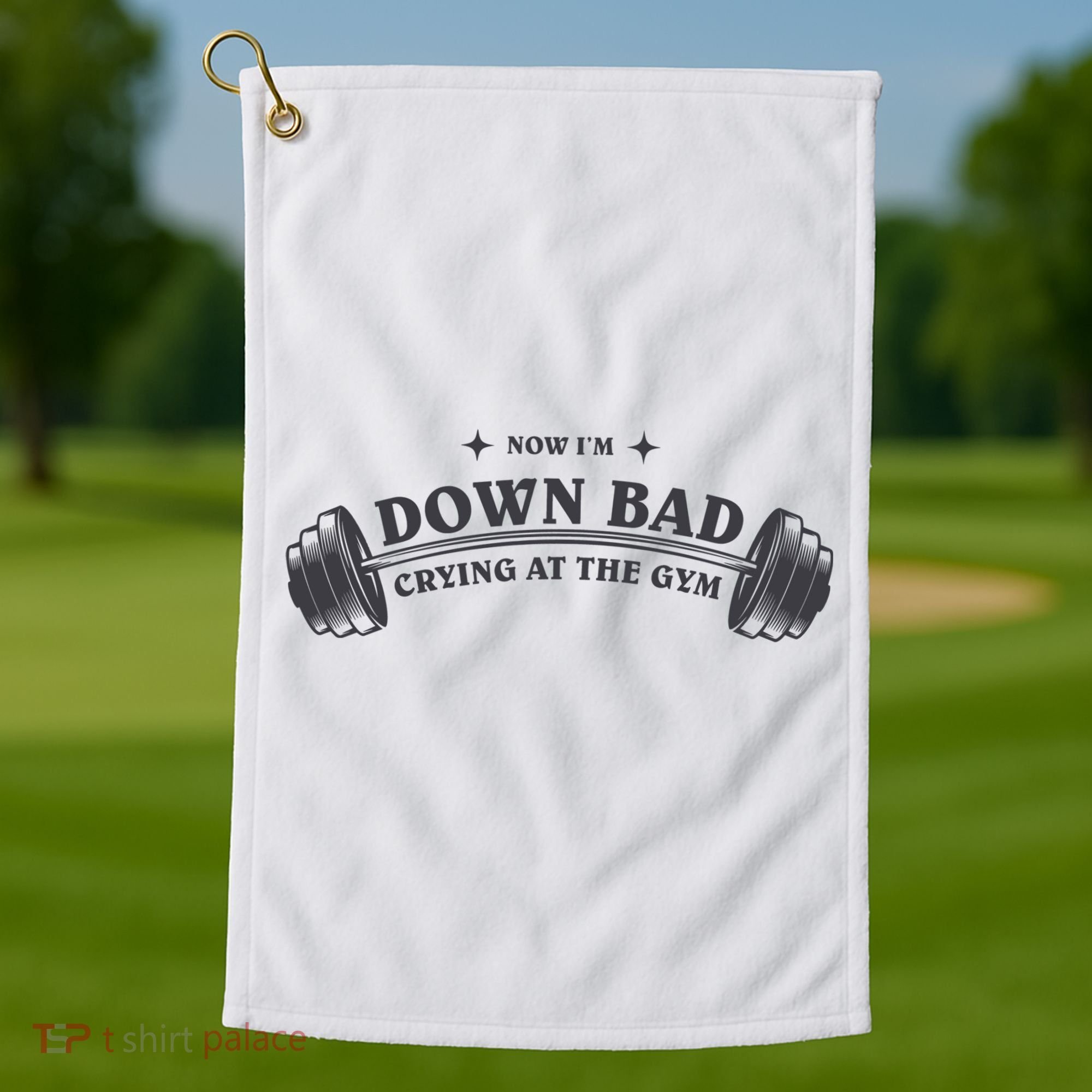 Now Im Down Bad Crying At The Gym Ttpd Album Golf Towel
