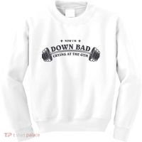 Now Im Down Bad Crying At The Gym Ttpd Album Kids Sweatshirt thumb 0