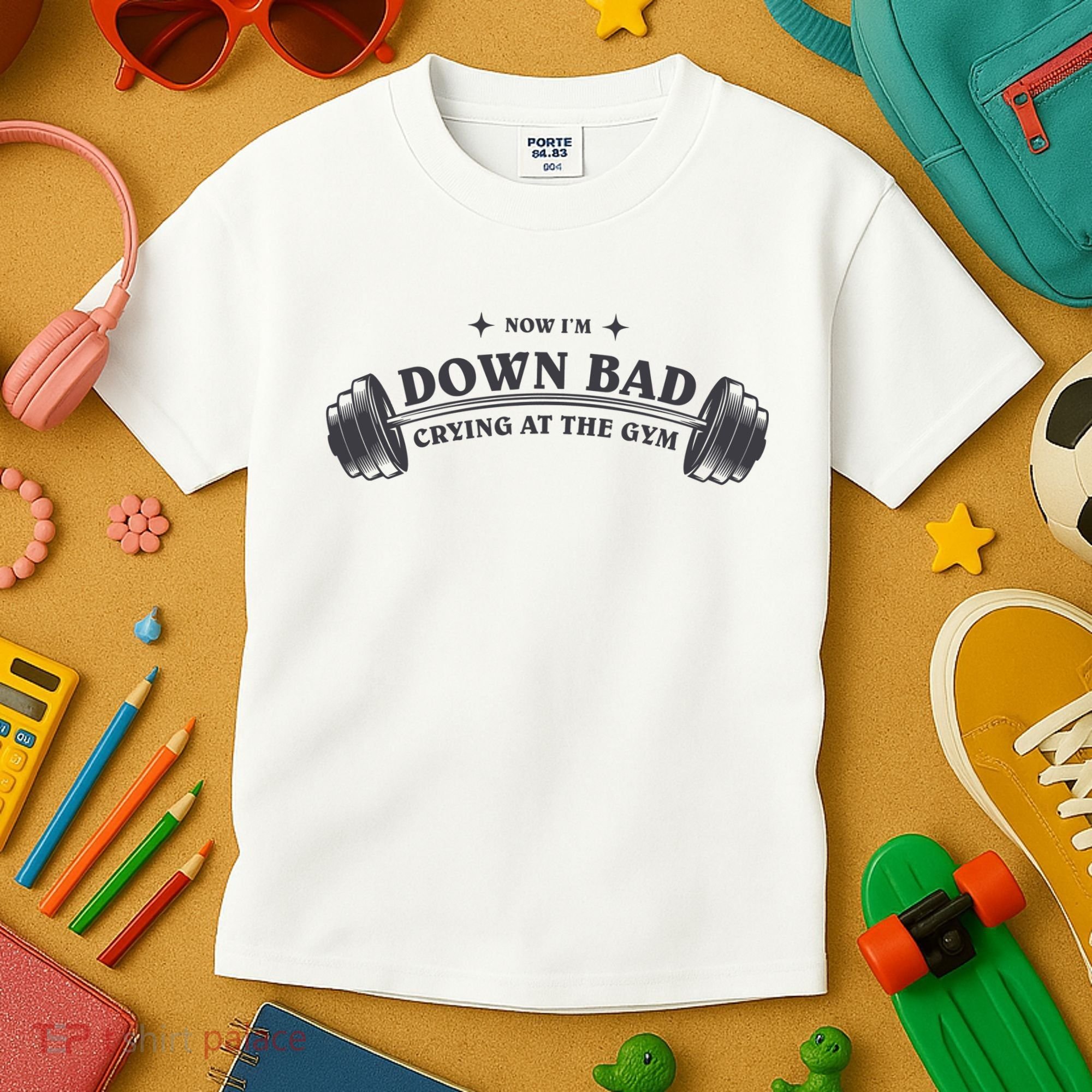 Now Im Down Bad Crying At The Gym Ttpd Album Kids T-Shirt