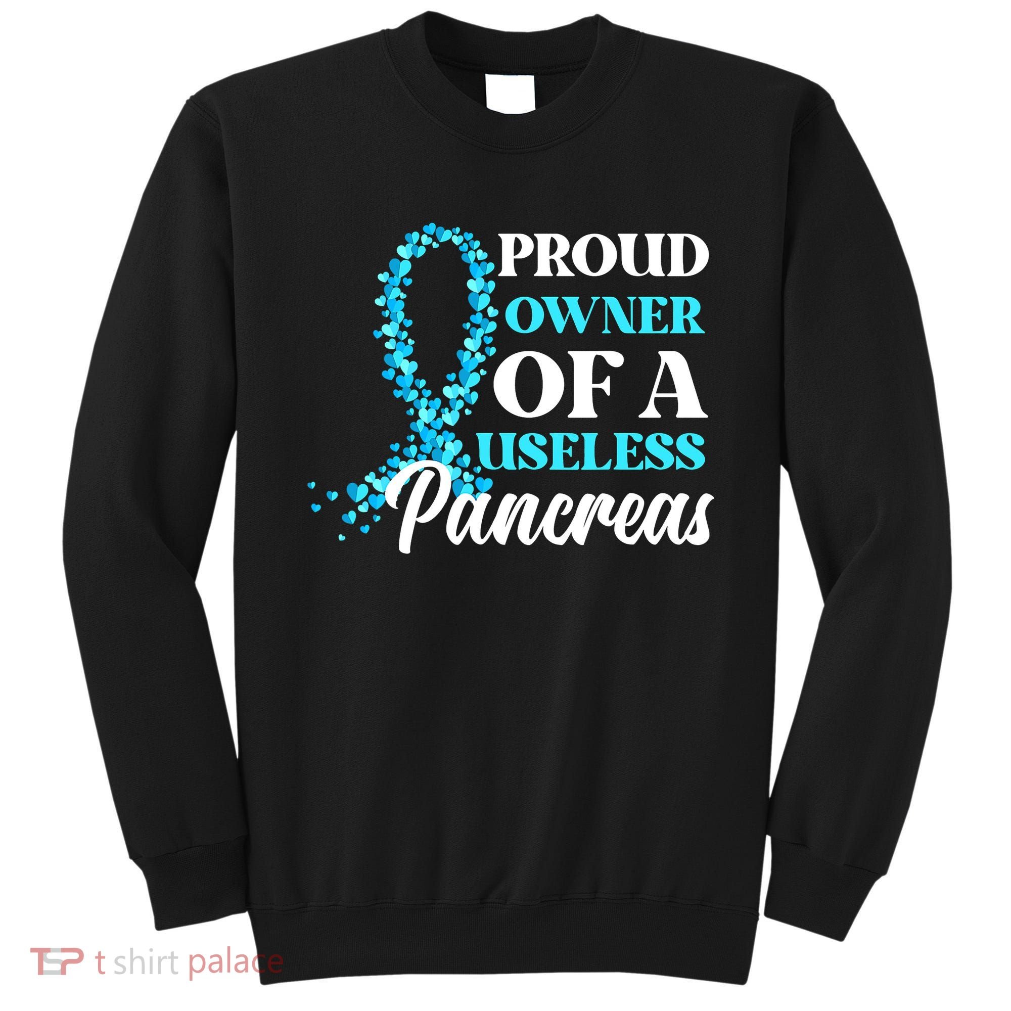 November Is Diabetes Awareness Month Blue And Gray Ribbon Sweatshirt