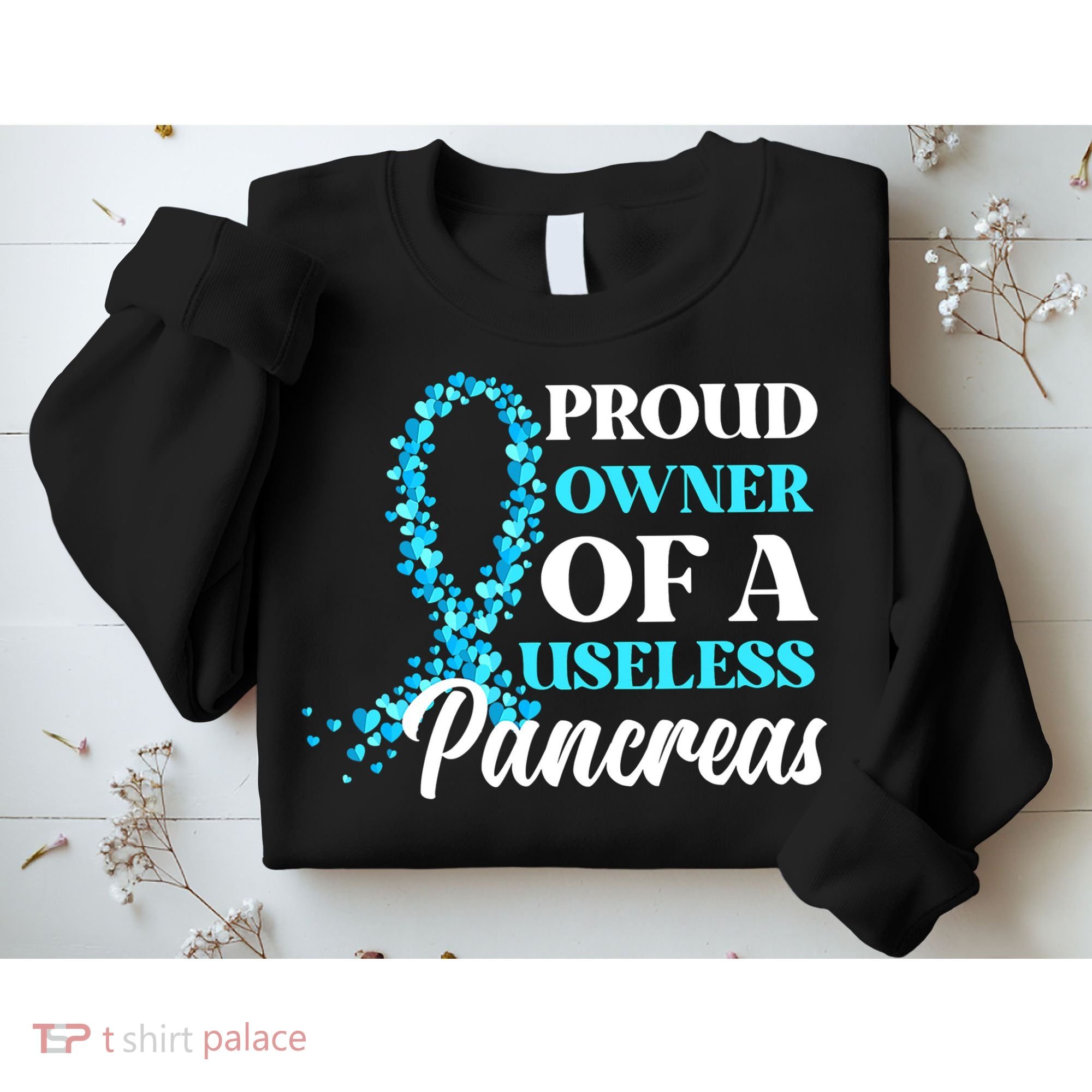 November Is Diabetes Awareness Month Blue And Gray Ribbon Sweatshirt