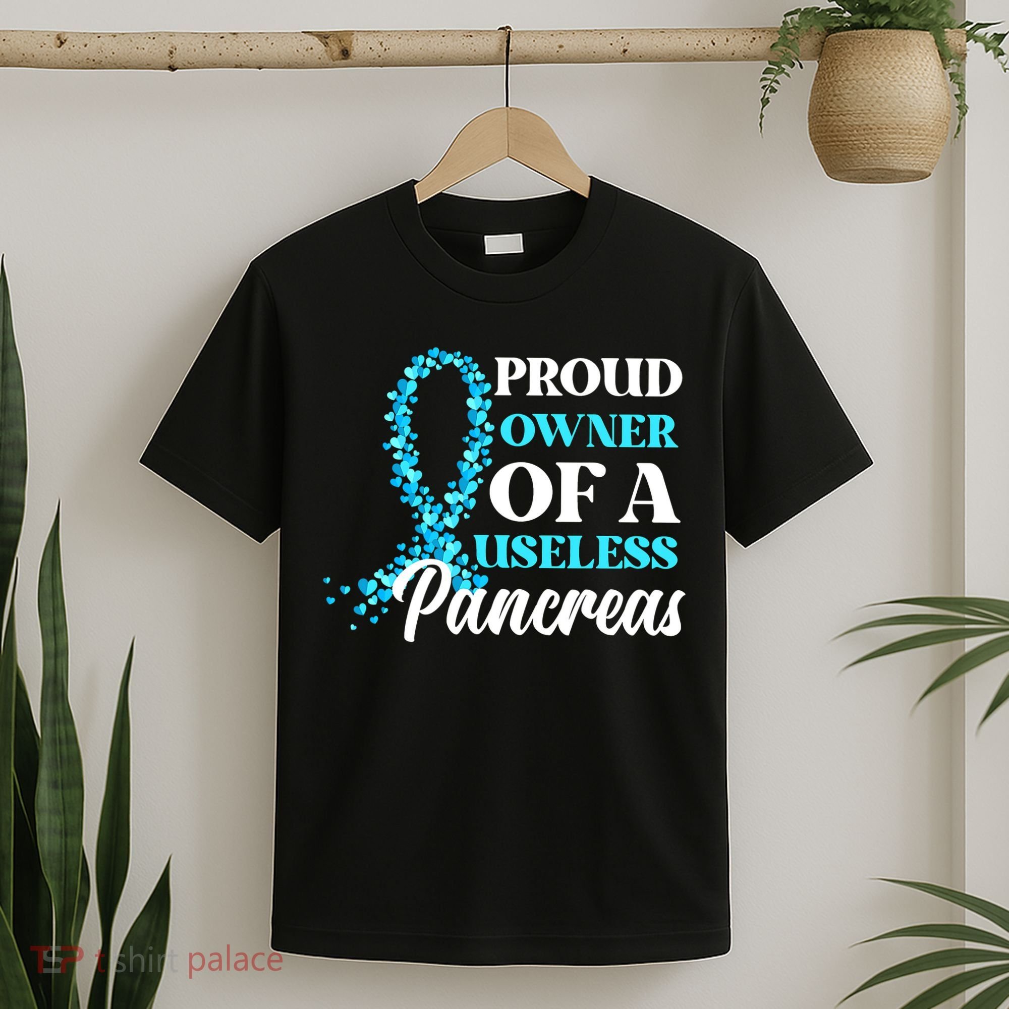 November Is Diabetes Awareness Month Blue And Gray Ribbon T-Shirt