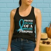 November Is Diabetes Awareness Month Blue And Gray Ribbon Women's Tank Top thumb 2