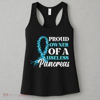 November Is Diabetes Awareness Month Blue And Gray Ribbon Women's Tank Top thumb 3