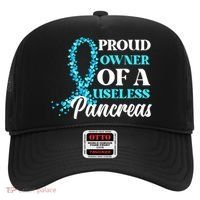 November Is Diabetes Awareness Month Blue And Gray Ribbon Hat thumb 0