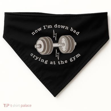 Now IM Down Bad Crying At The Gym USA-Made Doggie Bandana
