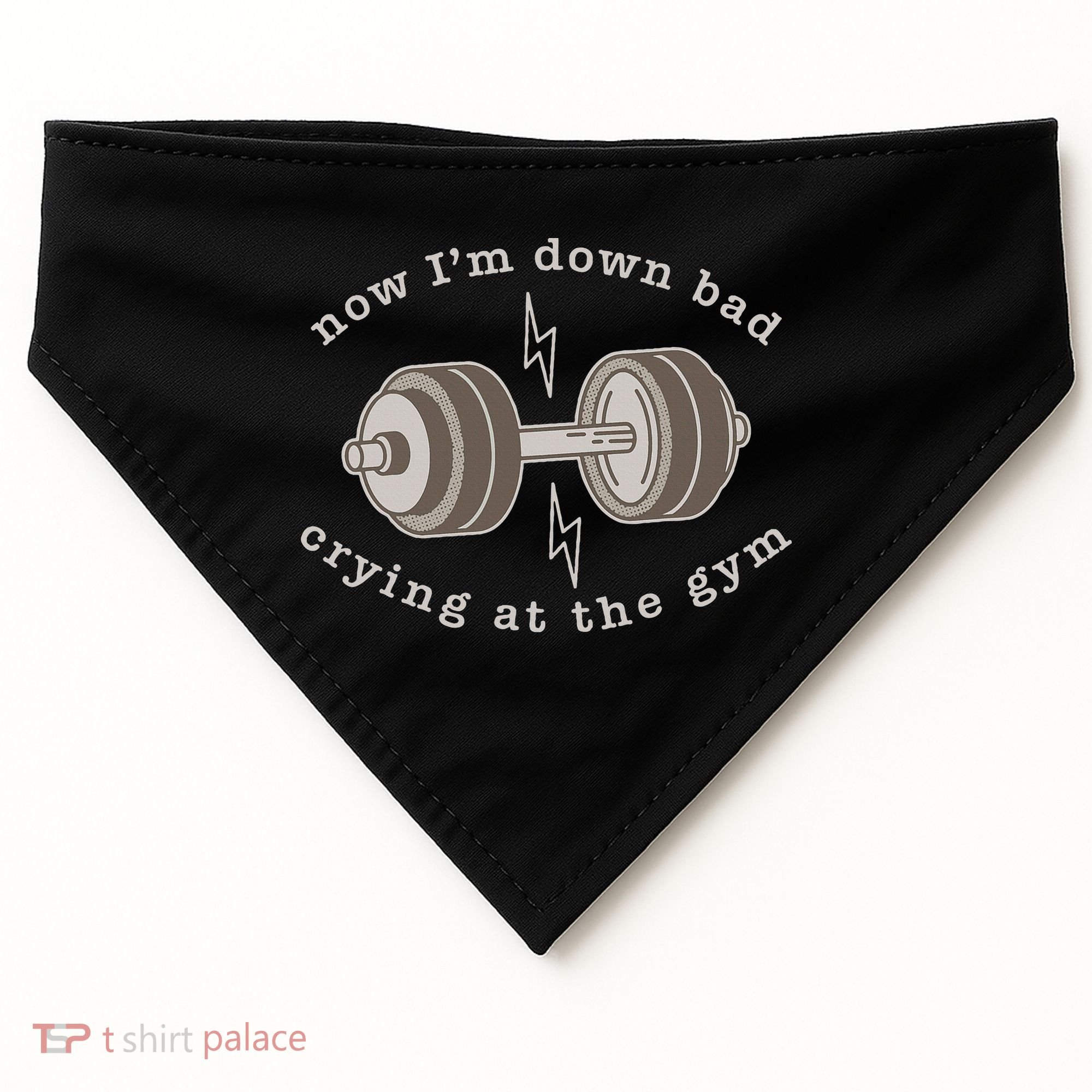 Now IM Down Bad Crying At The Gym USA-Made Doggie Bandana