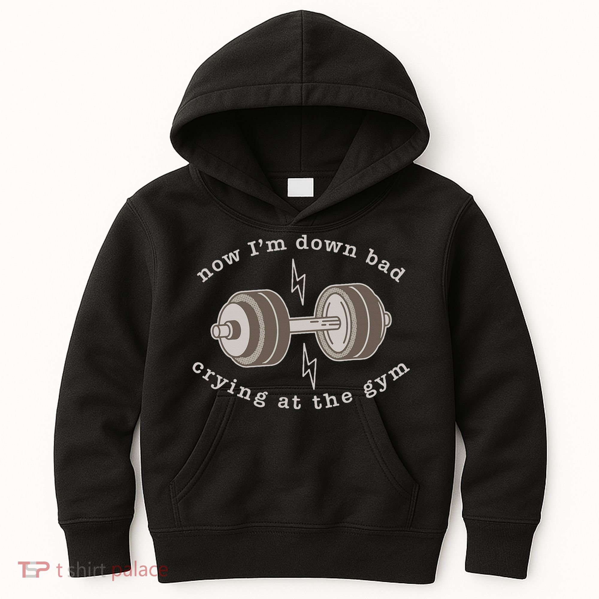 Now IM Down Bad Crying At The Gym Kids Hoodie