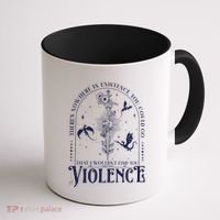 Nowhere In Existence Violence Retro Fantasy Book Dragon Coffee Mug thumb 1