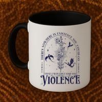 Nowhere In Existence Violence Retro Fantasy Book Dragon Coffee Mug thumb 2