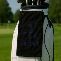 Nowhere In Existence Violence Retro Fantasy Book Dragon Golf Towel thumb 2
