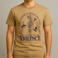 Nowhere In Existence Violence Retro Fantasy Book Dragon T-Shirt thumb 3