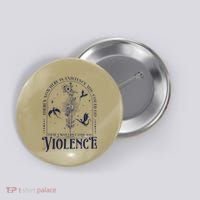 Nowhere In Existence Violence Retro Fantasy Book Dragon Button thumb 0