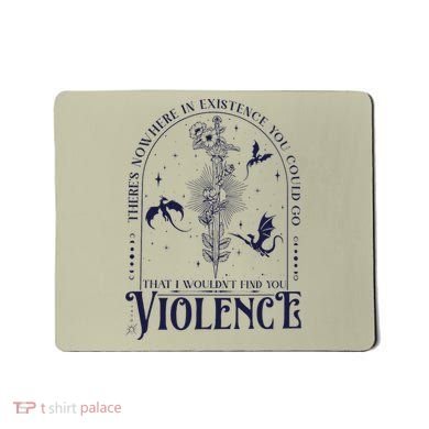 Nowhere In Existence Violence Retro Fantasy Book Dragon Mousepad