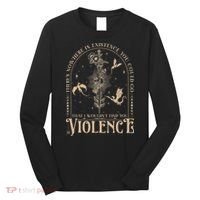 Nowhere In Existence Violence Retro Fantasy Book Dragon Long Sleeve Shirt thumb 0
