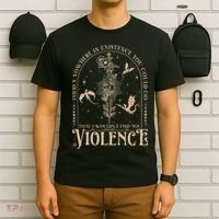 Nowhere In Existence Violence Retro Fantasy Book Dragon T-Shirt thumb 6