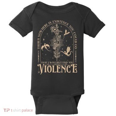 Nowhere In Existence Violence Retro Fantasy Book Dragon Baby Bodysuit