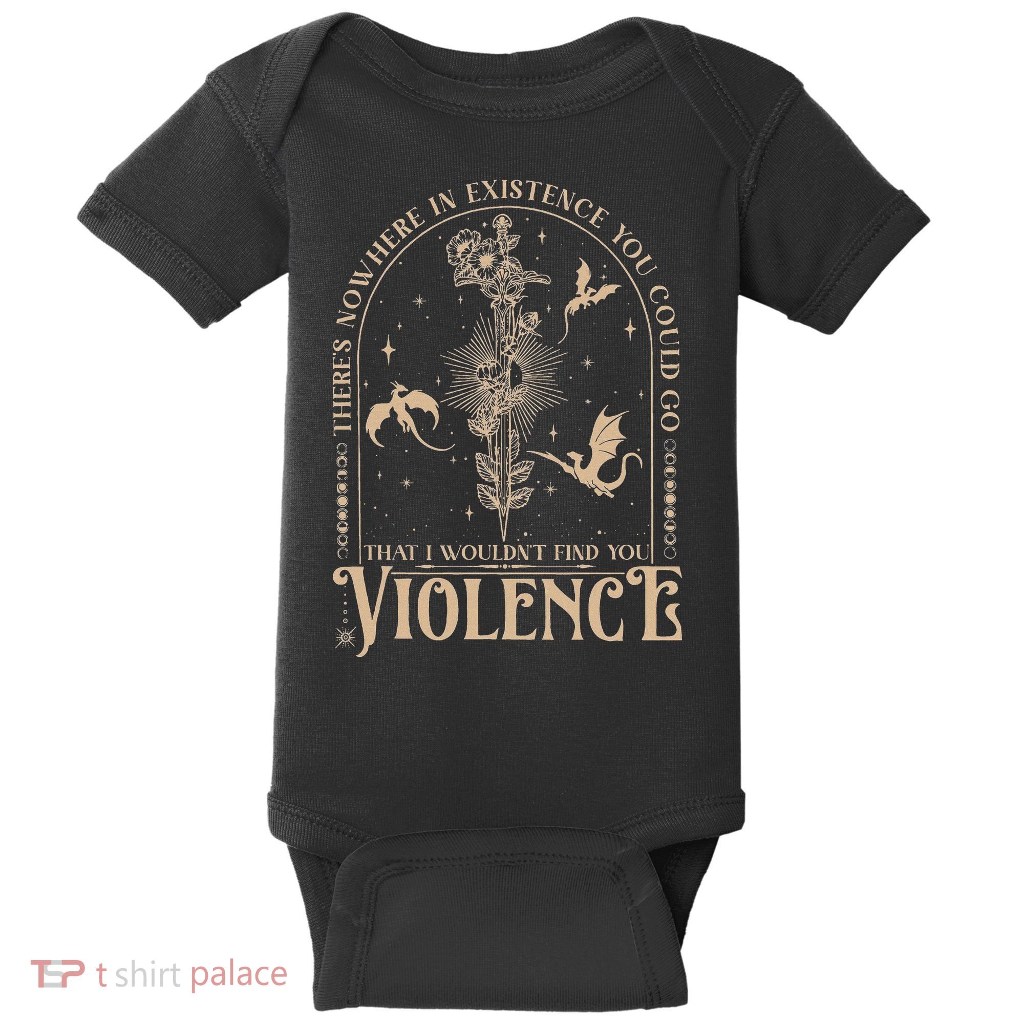 Nowhere In Existence Violence Retro Fantasy Book Dragon Baby Bodysuit