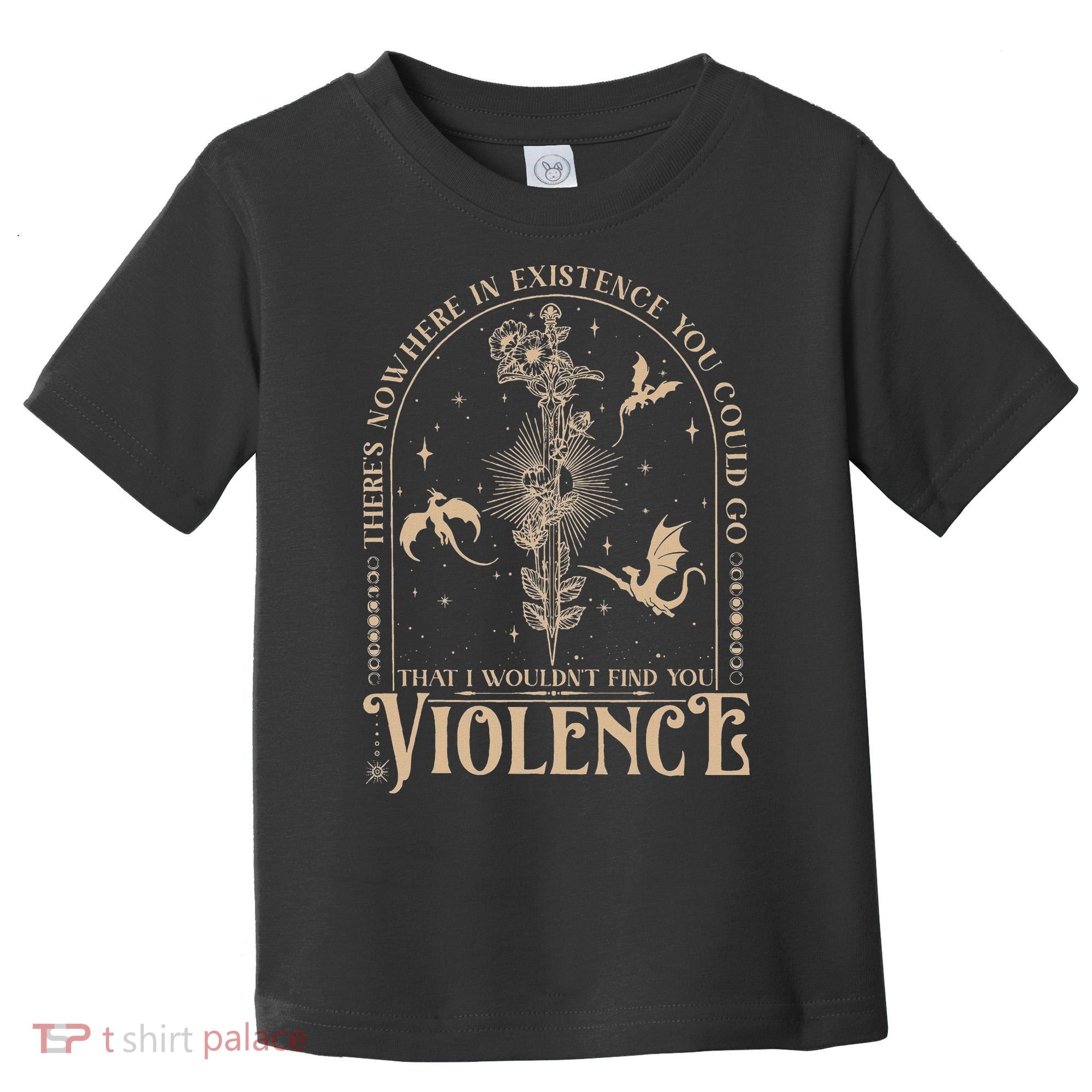 Nowhere In Existence Violence Retro Fantasy Book Dragon Toddler T-Shirt