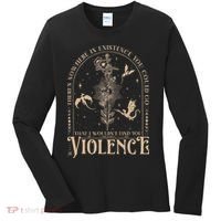 Nowhere In Existence Violence Retro Fantasy Book Dragon Women's Long Sleeve Shirt thumb 0