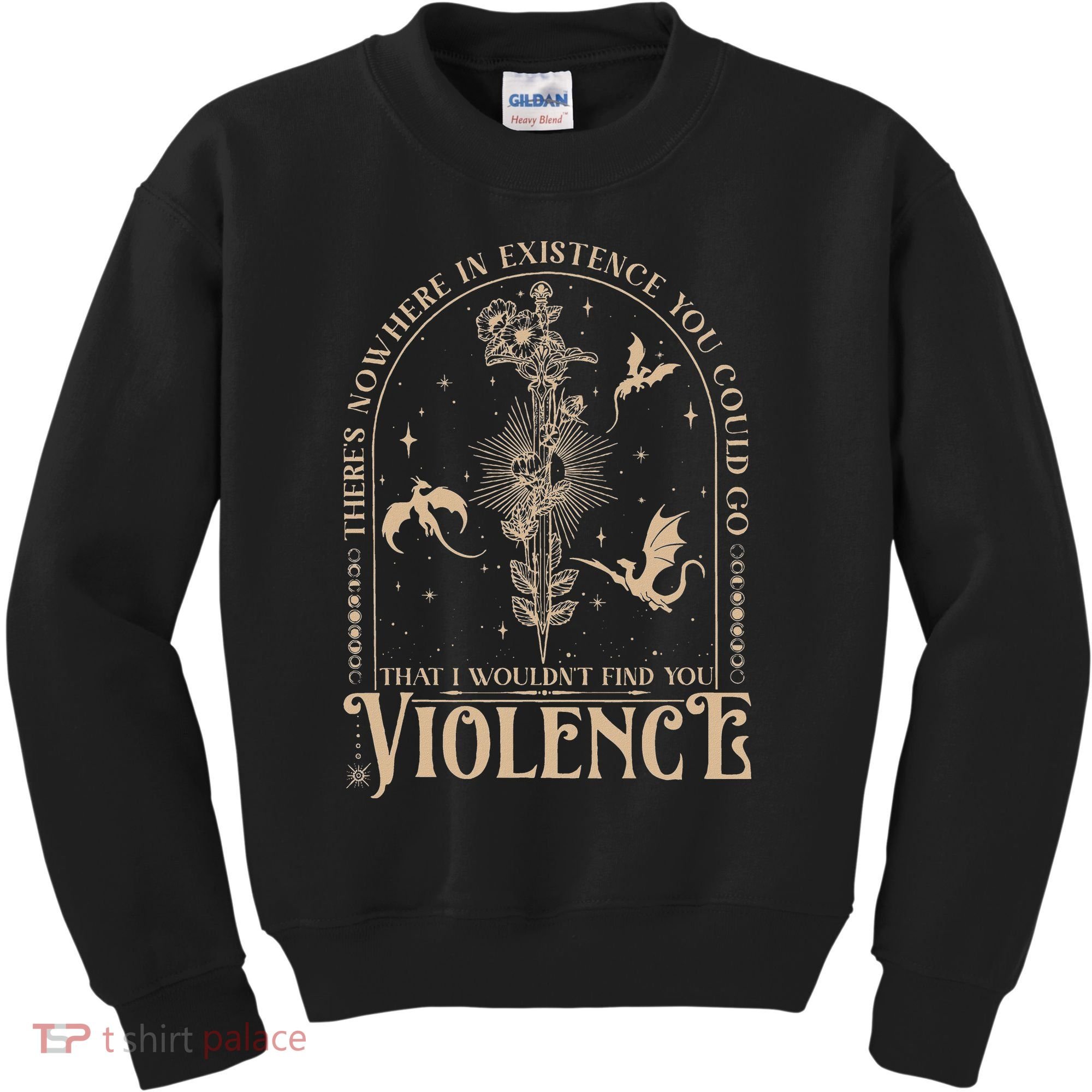 Nowhere In Existence Violence Retro Fantasy Book Dragon Kids Sweatshirt